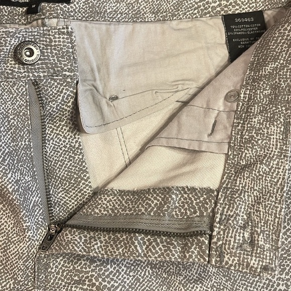 Original  Nicole Miller Sz 16 grey/white snakeskin patterned stretch jeans - Picture 7 of 10